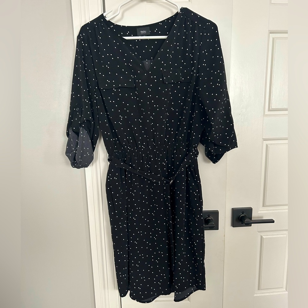 Express Black & White Polka dot Dress Size Medium